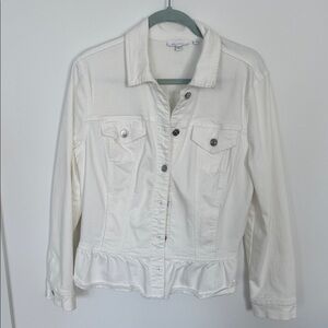 Chico's Cream Jean Jacket